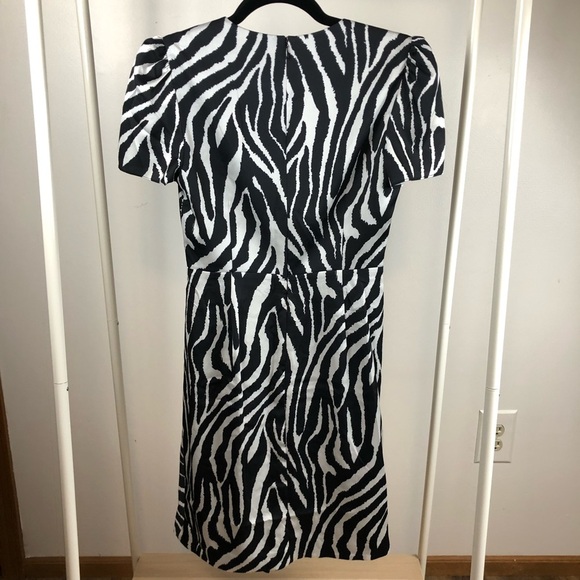 NWT Milly Esme Zebra Print Faux Wrap Dress - Picture 5 of 14